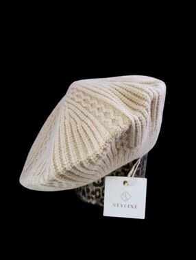 Stretchy Solid Cream Beret